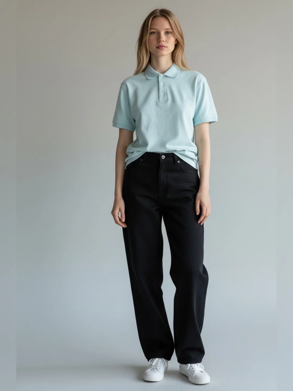 Louis Vuitton Light Blue Polo Top